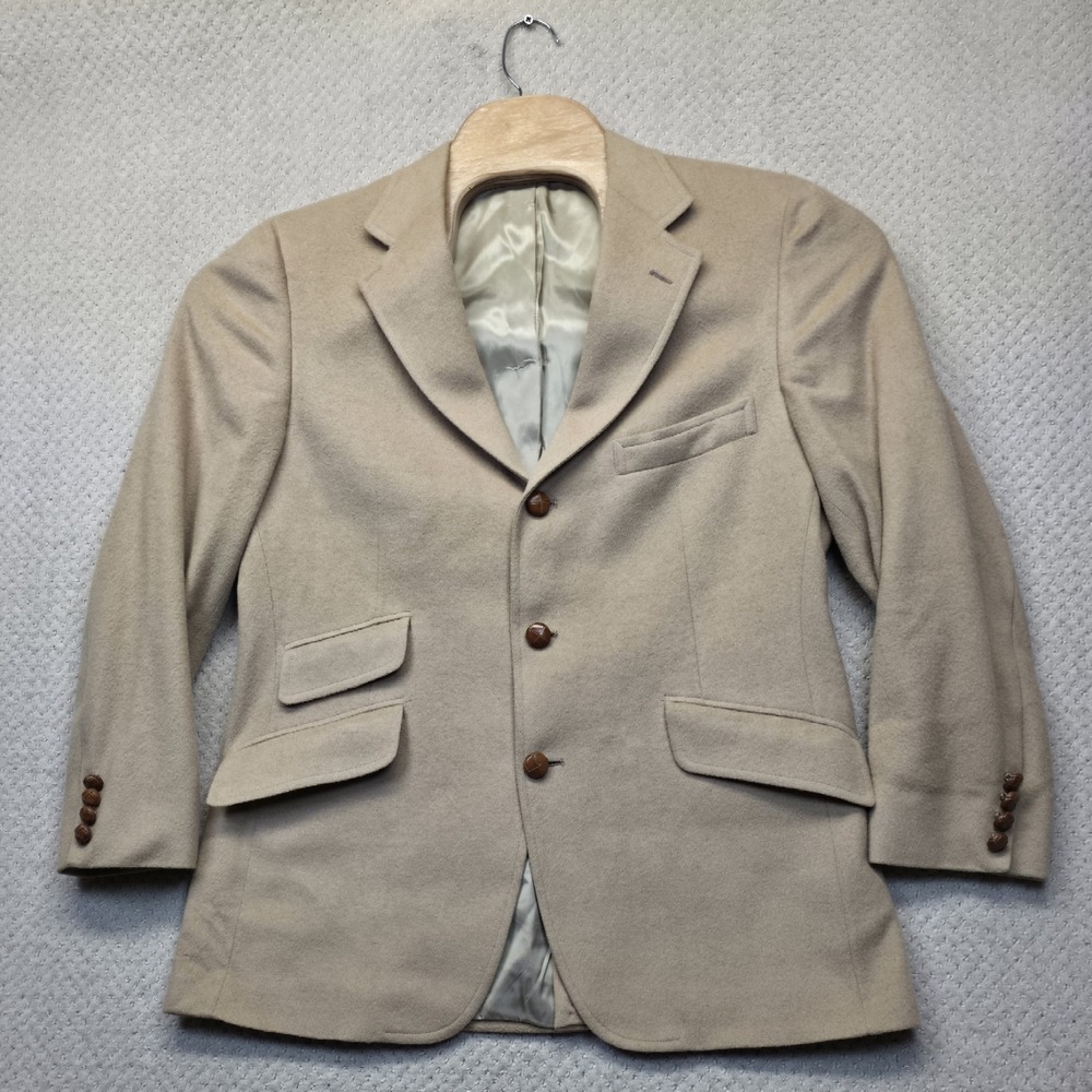 Vintage 70s Chaps Ralph Lauren Camel Hair Blazer Sport Coat Mens 40 R USA Union